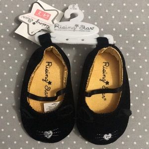 NWT, cute cat velvet black shoes